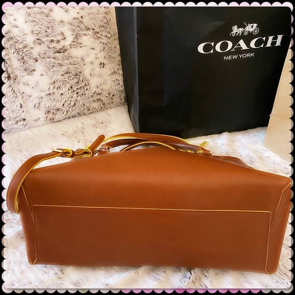 COACH BOUROUGH BAG IN SADDLE / BRITISH TAN
BEAUTIFUL PEBBLED LEATHER - Picture 10 of 16